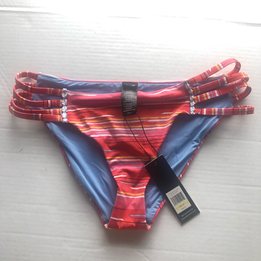 Dolce vita regular rise bikini bottom red stripe